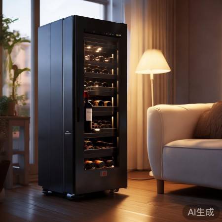 周末阳光，红酒柜显品味