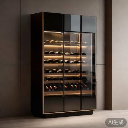 红酒柜简约带灯设计