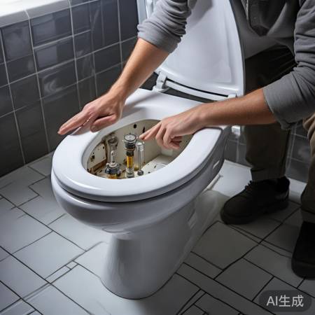 马桶蓄水不足,检查进水阀