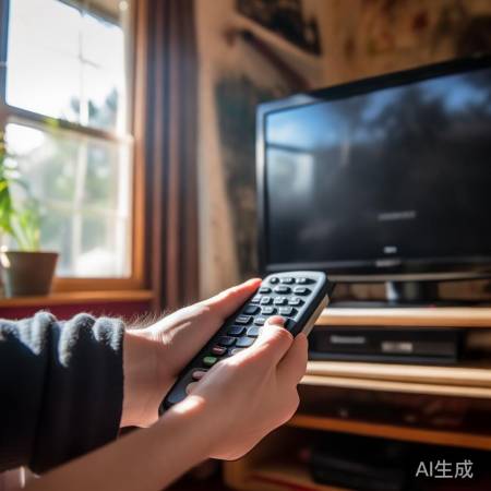 左撇子看电视不便，阳光刺眼。