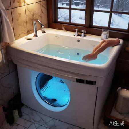洗衣机一体盆,冬暖夏凉好贴心