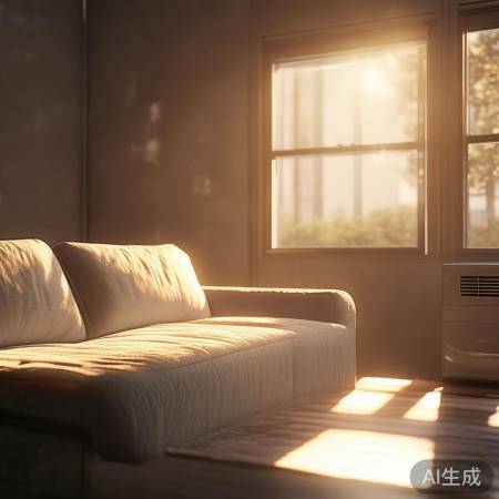 阳光洒沙发，温馨通风
