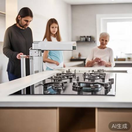 集成灶，调整至适中高度