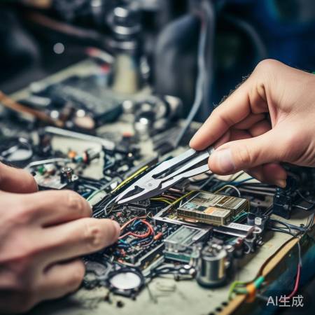 拆电容，小心拆线