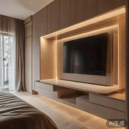 卧室衣柜与电视结合,生活品质提