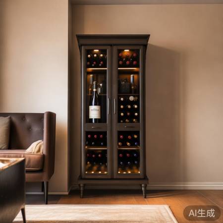红酒柜与墙色协调搭配