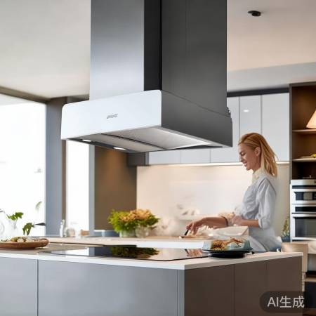 “格林格抽油烟机,静音吸力强”