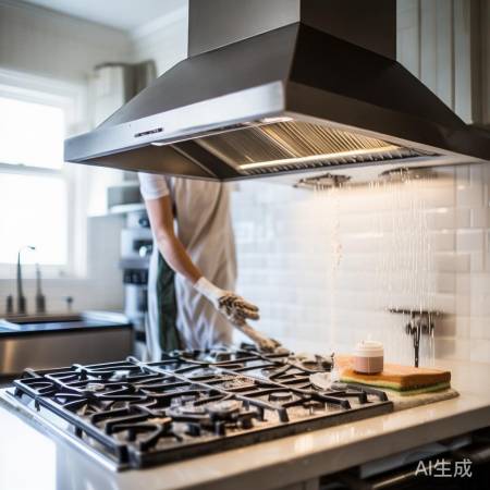 “清洗油烟机,保证食物口感”