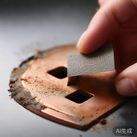 “用砂纸修复生锈插座”