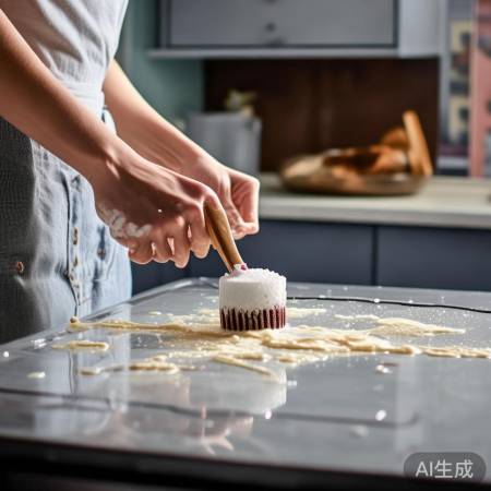 清洗油烟机，轻柔刷油渍