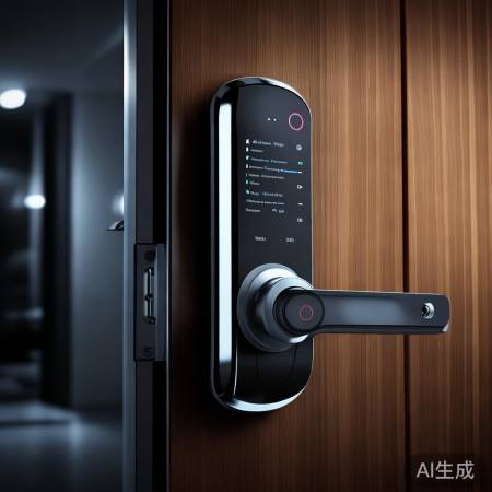 智能锁防撬报警，电子眼监控。