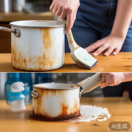 白醋小苏打去锈光亮