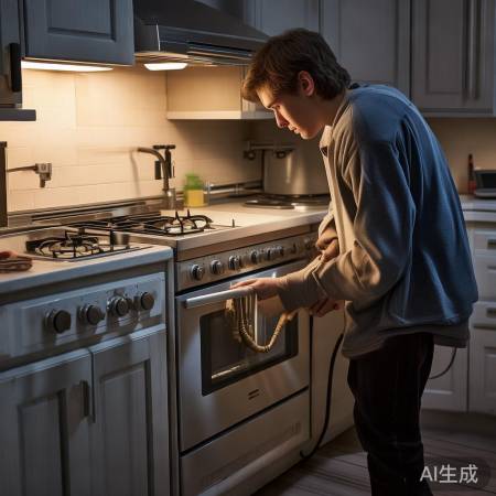 燃气灶熄火，检查燃气供应