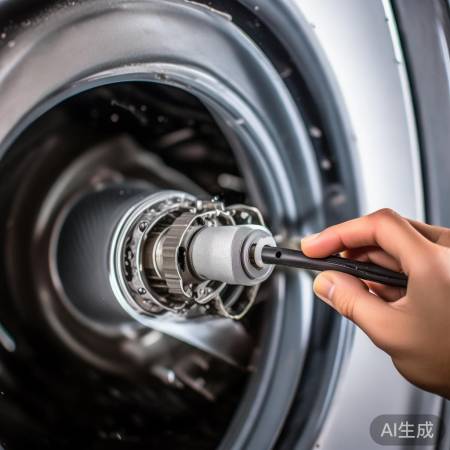 检查洗衣机进水阀，清理孔洞