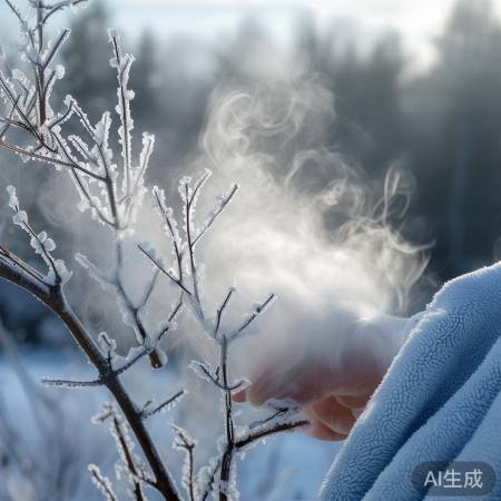 毛巾包裹霜层解冻