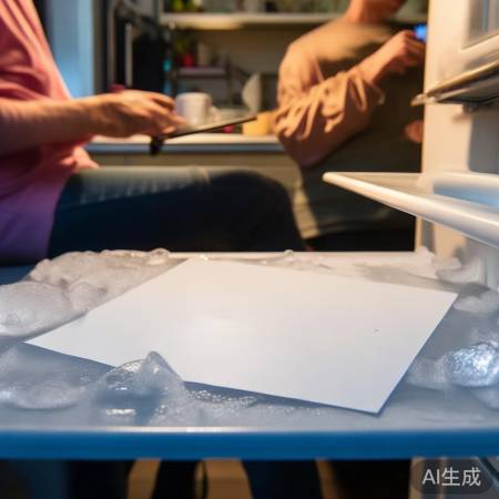 平铺纸张,等待冰冻