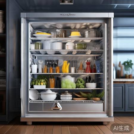 “大容量消毒柜,一劳永逸”