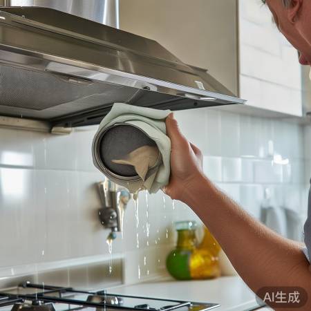饭后擦油烟机,定期冲油杯