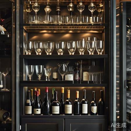 酒柜层次摆放技巧