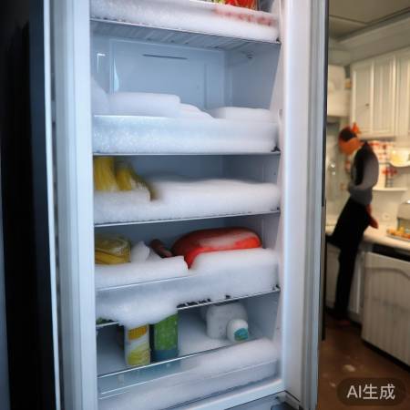 冰箱食物结霜，调布局防霜。