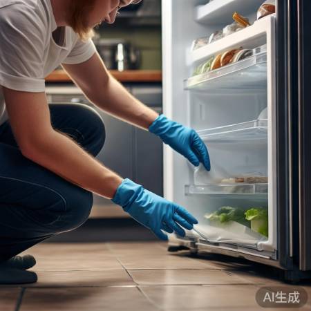 冰箱清洁，防堵排水孔