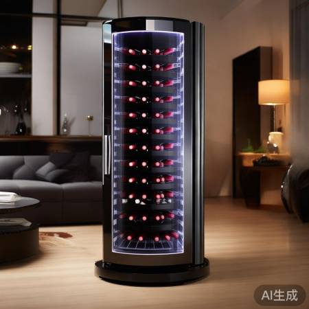 创意旋转红酒柜,美酒美景共赏