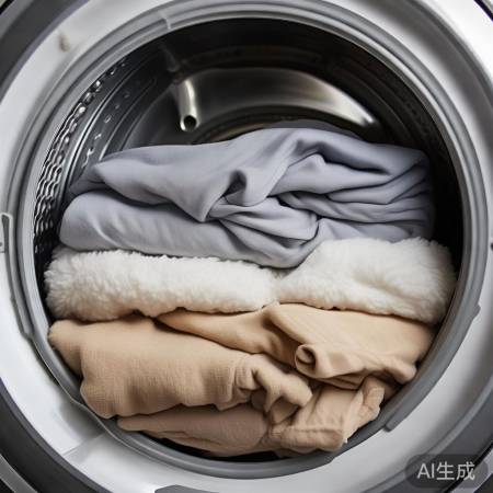 衣物脱水勿堆叠,上下分置防磨损