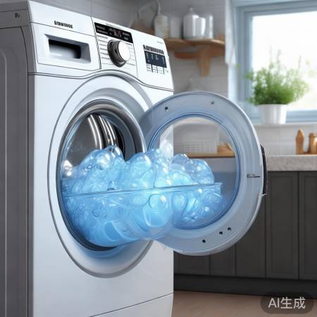 “选低泡洗涤剂,省泡又省心”