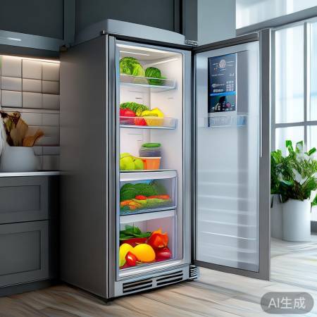 冰箱小巧五脏全,食材新鲜活力足