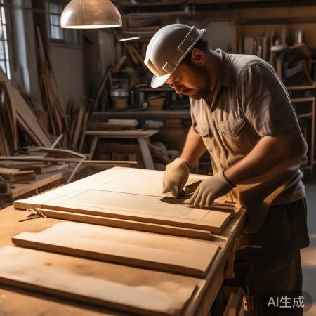 切割木材,注意安全打磨光滑