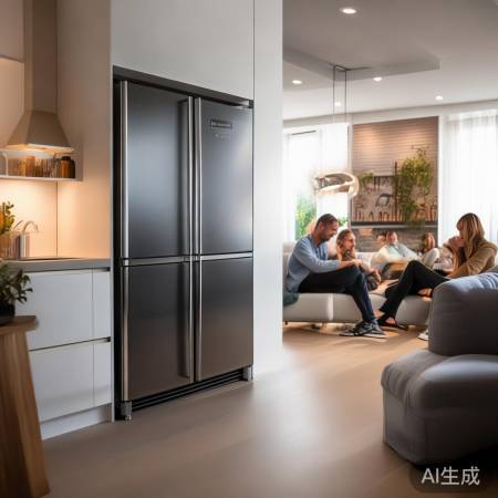 松下超薄冰箱打造时尚厨房