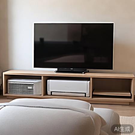 电视柜布局巧藏空调
