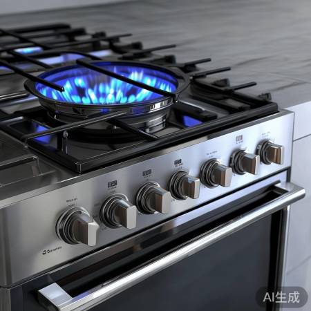 “高效燃气灶,自动清洗易维护”