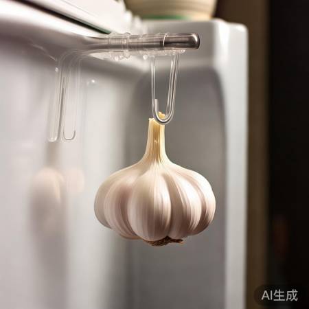 挂蒜只需挂钩绑橡皮筋