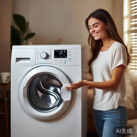 现代迷你洗衣机，轻松家务小帮手