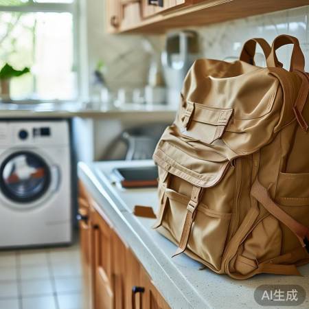 “洗衣机轻松洗帆布包”