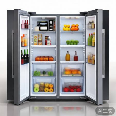 “美的冰箱大容量，布局合理易寻