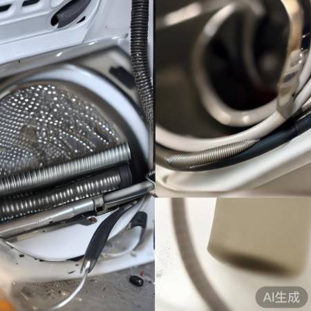 卸螺丝，取脱水泵，注意电线。