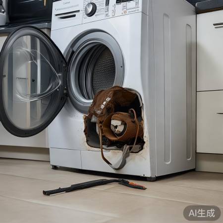 洗衣机电机故障,需检修或更换。
