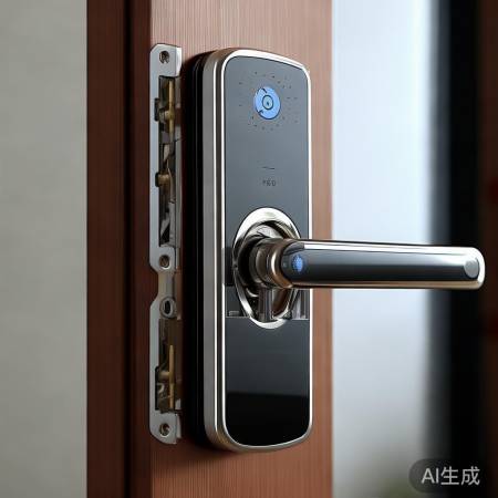 中兴指纹锁安装完成